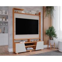 Painel Home p/ TV até 55 Pol Master c/ 2 Prateleiras e Pés 135x183cm Off White/Nature - Permóbili