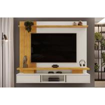 Painel Home p/TV até 65 Polegadas Leoni Ripado c/ Prateleira e Nichos 180x162cm Bali/Cedro - DJ Móveis Painel Home p/TV até 65 Polegadas Leoni Ripado c/ Prateleira e Nichos 180x162cm Bali/Cedro - DJ Móveis