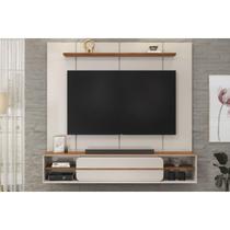 Painel Home p/ TV até 70 Pol Alana 169x180cm Off White/Freijó - DJ Móveis Painel Home p/ TV até 70 Pol Alana 169x180cm Off White/Freijó - DJ Móveis