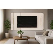 Painel Home p/ TV até 75 Pol Areta 218x132cm Off White - DJ Móveis