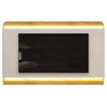 Painel Home p/ TV até 75 Polegadas Nadine c/ Led 219x136cm Bali/Cedro - DJ Móveis