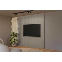 Painel Home p/ TV até 85 Pol Modular 2.2 Ripado 219x250cm Gris Fosco - Linea Brasil Painel Home p/ TV até 85 Pol Modular 2.2 Ripado 219x250cm Gris Fosco - Linea Brasil