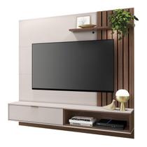 Painel Home Para TV 60 Polegadas Tocantins Off White Nogueira Real CLB