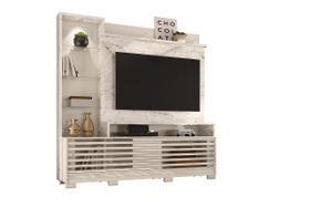 Painel Home Para TV até 55" Led 2 Portas Com Pés Frizz Prime Calacata Off White - Madetec