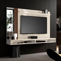 Painel home paris para tv até 55 polegadas / off white/ripado - VIANOSSA