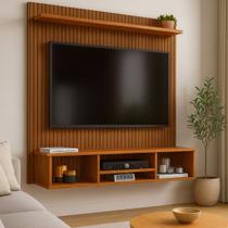 Painel Home Ripado 3d Suspenso Grande Tv Até 50 Polegadas Painel Home Ripado 3d Suspenso Grande Tv Até 50 Polegadas