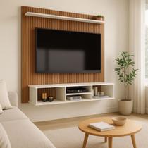 Painel Home Ripado 3d Suspenso Grande Tv Até 50 Polegadas
