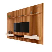 Painel Home Ripado TV Até 75 Polegadas 2.2 Nature Off White Valerius Shop JM