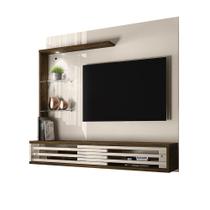 Painel Home Suspenso Dalila Ripado para TV 50 Polegadas Luz de Led Off White/ Savana