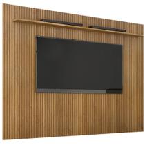 Painel Home Suspenso Fresado Valdemóveis Curitiba 2,24 metros de largura para TV de ate 75” Cinamomo