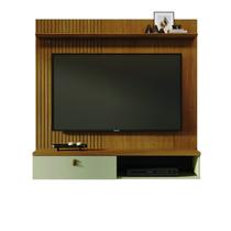 Painel Home Suspenso Lateral Frisado TV Até 55 Polegadas 1 Porta de Basculante em MDF 1 Prateleira Íris