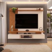 Painel Home Suspenso Leon Para Tv Até 65 Polegadas Off White Freijó - Móveis Leartam