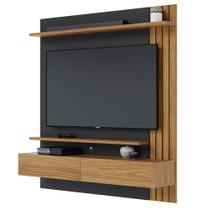 Painel Home Suspenso para TV 65 Pol. 150cm Buriti C05 Noce Milano/Preto Fosco - Mpozenato