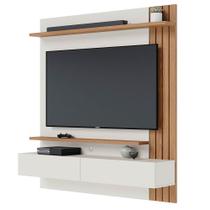 Painel Home Suspenso para TV 65 Pol. 150cm Buriti C05 Off White Matte/Freijó - Mpozenato