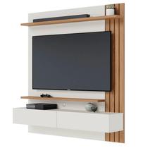 Painel Home Suspenso para Tv 65 Pol. 150cm Buriti C05 Off White Matte/Freijó - Mpozenato Painel Home Suspenso para Tv 65 Pol. 150cm Buriti C05 Off White Matte/Freijó - Mpozenato
