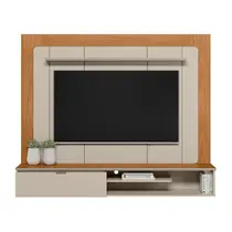 Painel Home Suspenso Sala Estar TV Até 65 Polegadas 1 Porta Basculante 2 Prateleiras Lugano