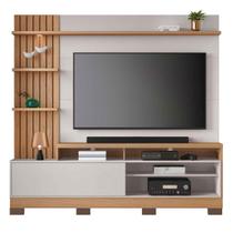 Painel Home Theater Invernia 4 Prateleiras Spot LED c/ Pés 65" Polegadas - Colibri
