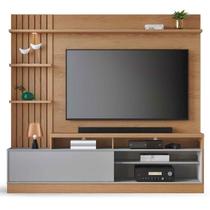 Painel Home Theater Invernia 4 Prateleiras Spot LED s/ Pés 65" Polegadas