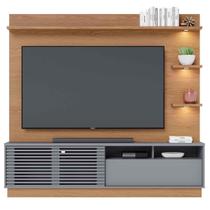 Painel Home Theater para Tv até 70" 1 Porta Conquista Freijó/Cinza Fosco