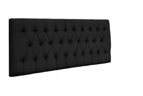 Painel Imperatriz 120 cm com Capitonê Suede Preto