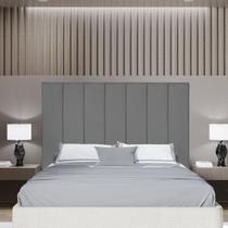 Painel individual Helena altura 120cmx20cm largura cinza para cama consulte a tabela na descrição para montar a sua cabeceira de cama