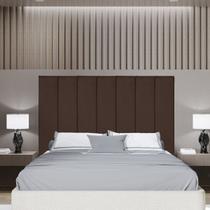 Painel individual Helena altura 120cmx20cm largura Marrom para cama consulte a tabela na descrição para montar a sua cabeceira de cama