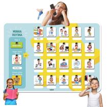 Painel Infantil Interativo Educativo Quadro Minha Rotina Organizar Jogo Presente Criança Menino Menina 4 5 6 anos Painel Infantil Interativo Educativo Quadro Minha Rotina Organizar Jogo Presente Criança Menino Menina 4 5 6 anos