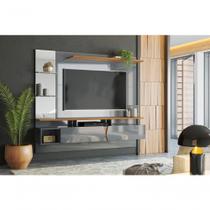 Painel Intense P- Tvs Até 55'' C- Gaveteiros E Prateleiras Suporte Para Itens - Cinza -tauari Painel Intense P- Tvs Até 55'' C- Gaveteiros E Prateleiras Suporte Para Itens - Cinza -tauari