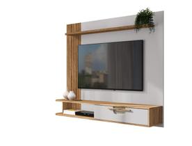 Painel Jeri Para Tv de 65" Cinamomo/Off-White - Bechara Painel Jeri Para Tv de 65" Cinamomo/Off-White - Bechara
