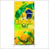Painel Lateral Veste Facil Brasil Seleção Copa PLBRA0002 1,00 x 2,00m