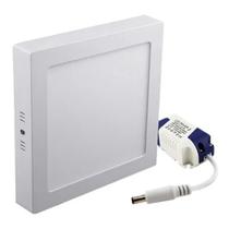 Painel LED 12W Sobrepor Quadrado Bivolt Branco Quente