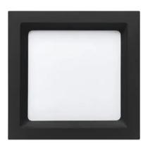 Painel Led 12W Stella Embutir Deep 16,7cm Recuado Preto 3000K STH8902PTO/30