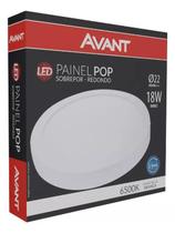 Painel LED 18w Sobrepor Redondo 6500k Branco Frio - Avant
