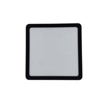 Painel LED 20,4x20,4 Quadrado Preto Sobrepor 18W 4000k Foxlux