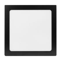 Painel LED 21,8x21,8 Quadrado Preto Embutir 18W 4000k Foxlux
