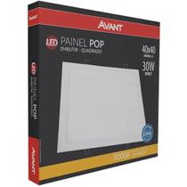 Painel LED 30w Embutir Quadrado 40x40 3000k Branco Quente - Avant
