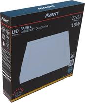 Painel Led Alu 18w 4000k Sob. Quadrado 110v/220v 22cm Avant Painel Led Alu 18w 4000k Sob. Quadrado 110v/220v 22cm Avant
