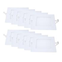 Painel Led Avant Quadrado Embutir 6w 6500k Branco 10 Und Painel Led Avant Quadrado Embutir 6w 6500k Branco 10 Und