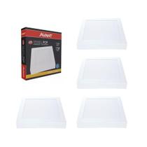 Painel Led Avant Quadrado Sobrepor 12W 3000k Bivolt 5 Un