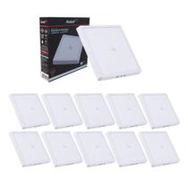 Painel Led Avant Quadrado Sobrepor 24W 6500K C/ Sensor 10 Un