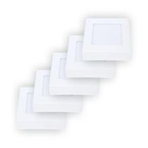 Painel Led Avant Quadrado Sobrepor 6W 4000k Branco 5 Und