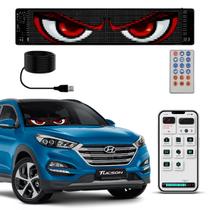 Painel LED Carro de Aplicativo 60x12cm Parabrisa Display Multicolorido Divulgacao Publicidade Flexivel Ajustavel