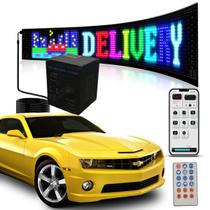 Painel Led Carro De Aplicativo De Transporte Parabrisa Display Multicolorido Divulgaçao Publicidade Flexivel Ajustavel