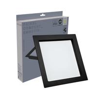 Painel Led Comfort Quadrado Embutir Recuado Borda Preta 18W 4000K Bivolt - Avant
