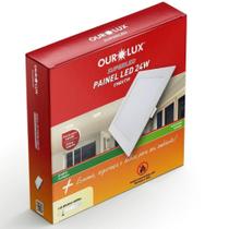 Painel LED de Embutir 02904b 24W Bivolt 2700K Quadrado Branco Ourolux Painel LED de Embutir 02904b 24W Bivolt 2700K Quadrado Branco Ourolux
