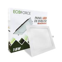 Painel LED de Embutir Quadrado 18w 3000K EcoForce