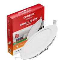 Painel Led Embutir 12w Bivolt 6500k Redondo Ourolux Painel Led Embutir 12w Bivolt 6500k Redondo Ourolux