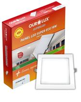 Painel Led Embutir 18w Bivolt 6500k Quadrado Ourolux Painel Led Embutir 18w Bivolt 6500k Quadrado Ourolux