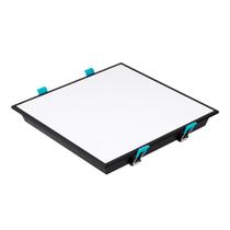 Painel Led Embutir 20w 3000k 2200lm Quadrado Preto 26cm Edge Bivolt
