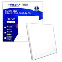 Painel LED Embutir Frameless Quadrado Borda Infinita 36W - Philbra